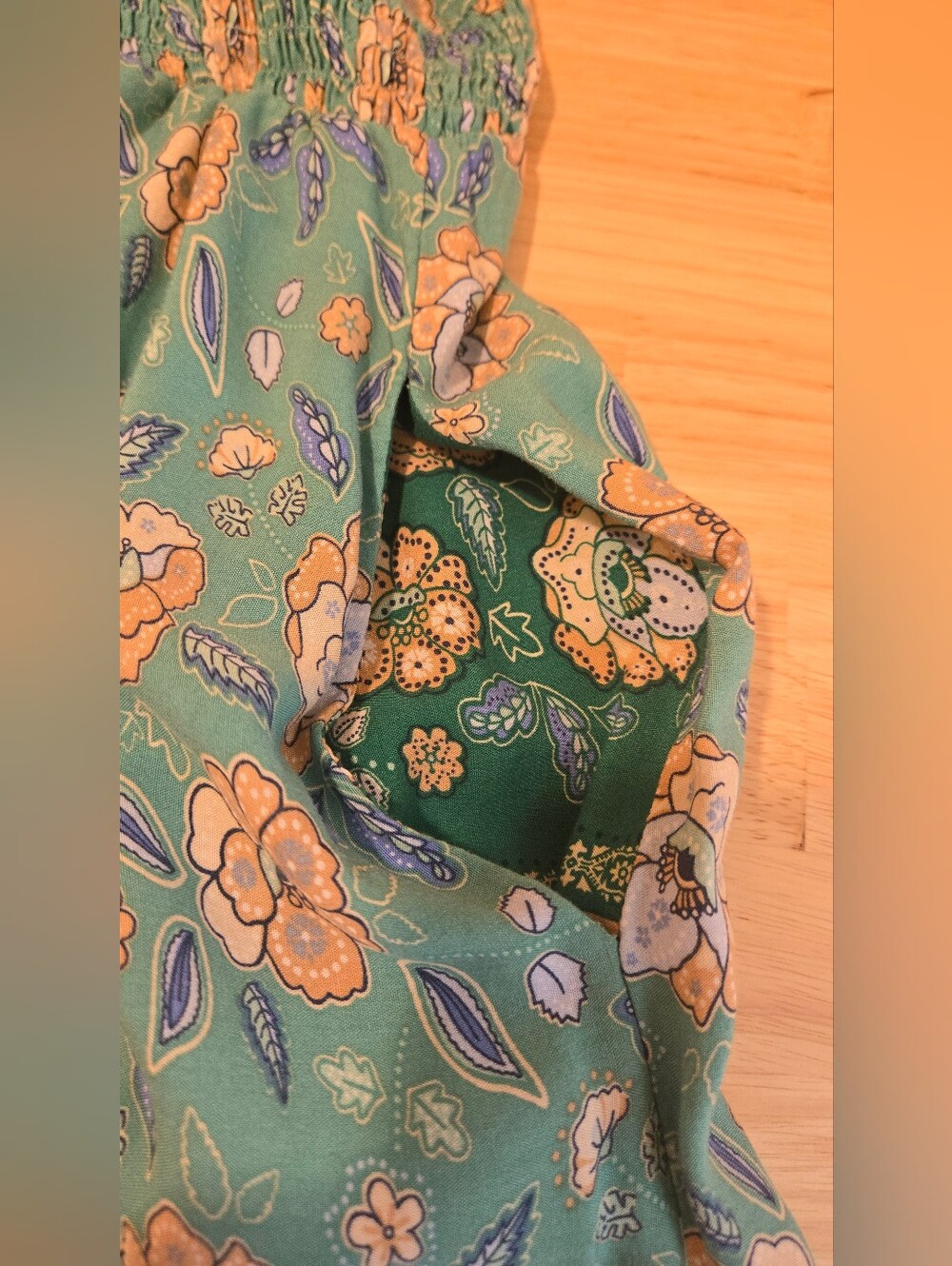 Bloomchic Floral Bell Sleeve Shirred Waist Maxi Dress - Size 18/20 - Picture 7 of 7